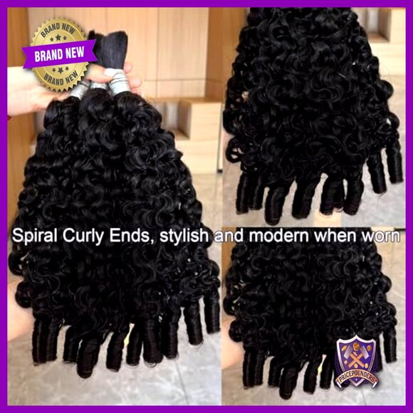 Human Hair Extensions for Bohemian Braids 16 Inch Burmese Curly